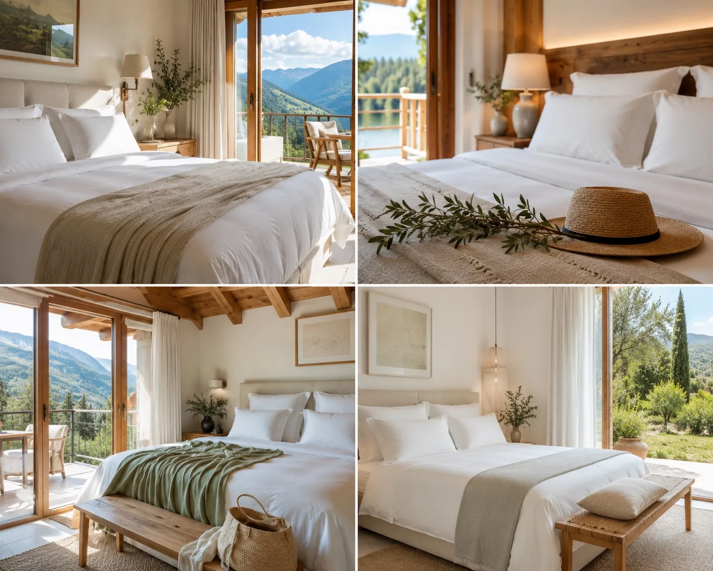 Beautifully prepared alpine bedrooms