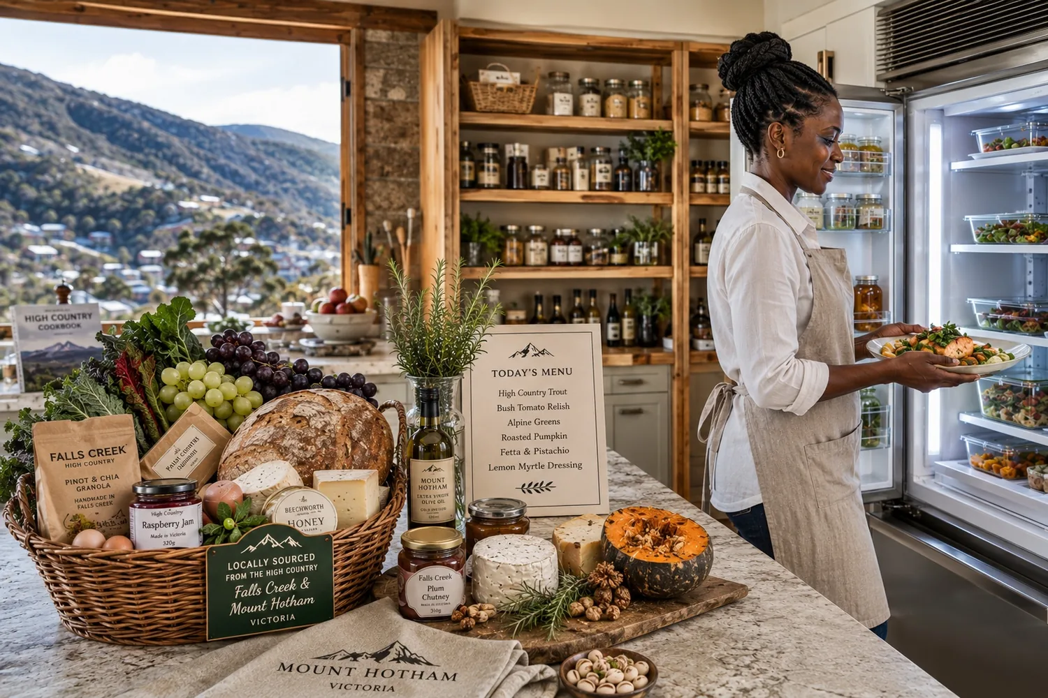 High Country food preparation with local produce